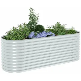 vidaXL Garten-Hochbeet 320 x 80 x 81 cm silber