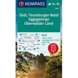 KOMPASS Wanderkarte 844 Südlicher Teutoburger Wald - Eggegebirge - Oberwälder Land 1:50.000