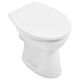 Villeroy & Boch O.novo Flachspül-WC spülrandlos, bodenstehend, mit DirectFlush, Abgang waagerecht, weiß C-plus