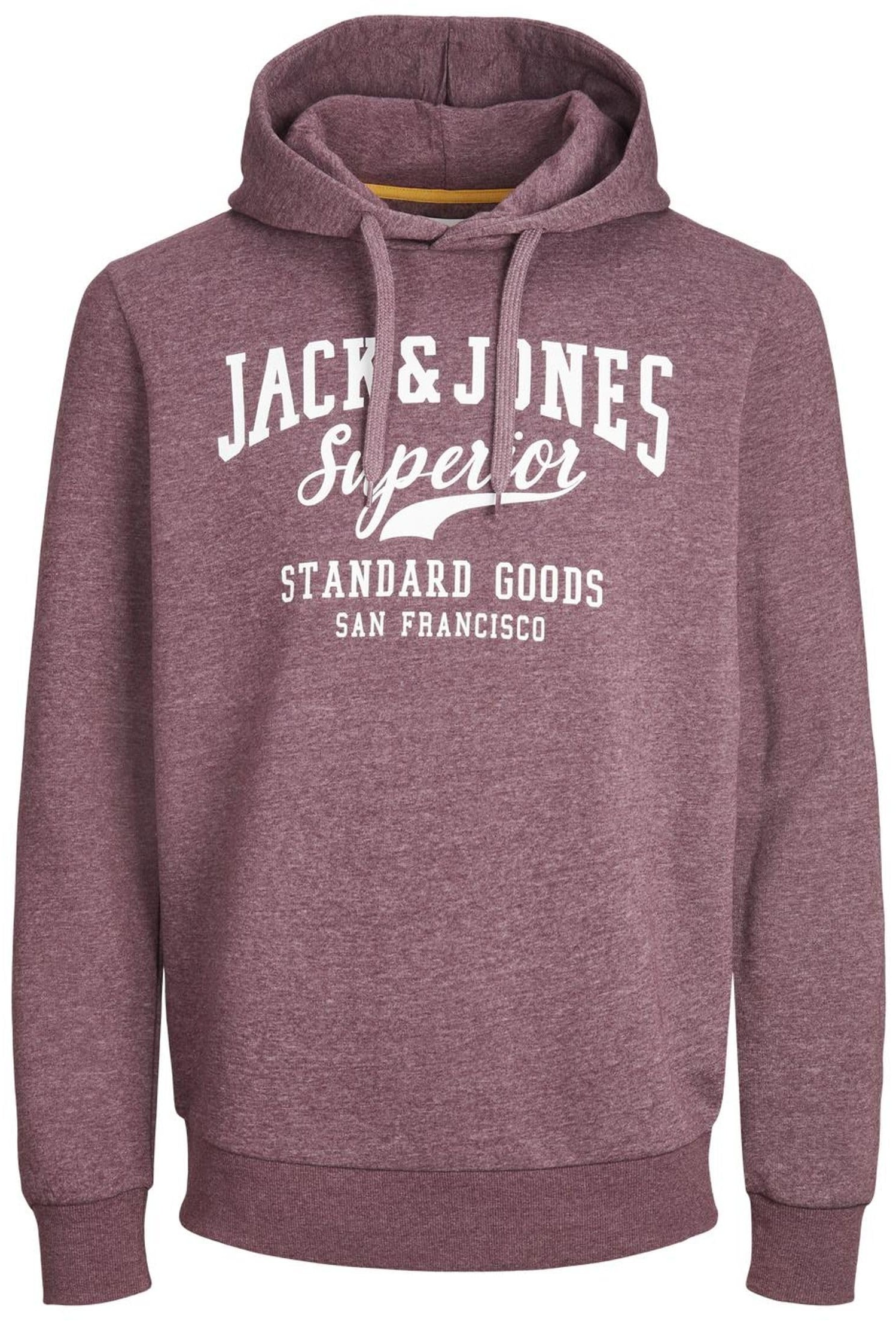 JACK & JONES Herren Hoodie Sweater mit Logo Print Druck Pullover Kapuzen Sweatshirt JJELOGO