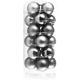 COM-FOUR® 24x Weihnachtskugeln, Christbaumkugeln aus echtem Glas für Weihnachten, Baumschmuck für den Christbaum, Ø 6 cm