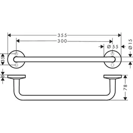 Hansgrohe Axor Universal Circular Haltestange Mattschwarz 42813670