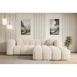 altdecor Ecksofa in L-Form Corner Sofa Bett Eckcouch Couch Wohnlandschaft Cauchsofa Olea-L1-231x173x74 cm Beige