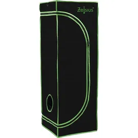 Zelsius Grow Tent 80 x 80 x 180 cm grau/schwarz Pflanzenzucht Indoor