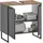BASIC by Balculina Waschbeckenunterschrank Denver 60 x 60 x 35 cm Schwarz Matt
