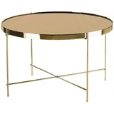 Beliani Couchtisch gold / goldbraun ⌀ 63 x 63 x 38 cm