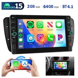 ESSGOO Android 15 Autoradio Carplay RDS GPS NAVI Für SEAT IBIZA 6J 2009-2013 Autoradio (RDS, 4+64GB(optional), Digitalradio (DAB), FM, SWC, Apple Carplay Android Auto GPS Navi WIFI BT EQ mit USB- und Type-C) schwarz