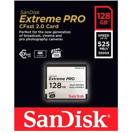 SanDisk Extreme PRO R525/W450 CFast 2.0 CompactFlash Card 128GB (SDCFSP-128G-G46D)