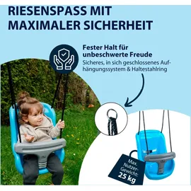 Hudora Babyhochschaukel blau/grau