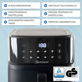 sommertal Heißluftfritteuse HF400 schwarz