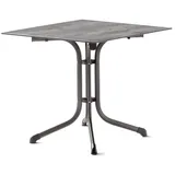 Sieger Klapptisch 80 x 80 x 73 cm Eisengrau/Beton hell