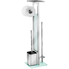 Wenko Stand WC-Garnitur Debar mit Ablage Edelstahl
