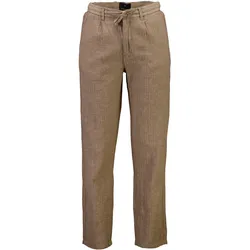 Leinenhose JUNK DE LUXE "JUNK de LUXE Leinenhose", Herren, Gr. L, grau (dk stone), Oberstoff: 55% Baumwolle, 45% Leinen, relaxed fit, Hosen