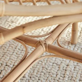 Tikamoon Stuhl aus Rattan heller Naturrattan Esszimmerstuhl Verandastuhl