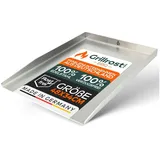 Grillrost.com Das Original Grillplatte 48 x 34 cm Edelstahl silber