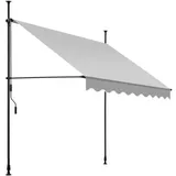 Tectake tectake® Klemmmarkise, mit Handkurbel, höhenverstellbar - 304 cm, einfache Montage