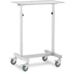Steinberg Systems Instrumententisch - mobil - 60 x 40 cm - höhenverstellbar - Edelstahl / Gummi