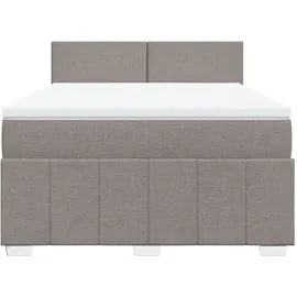 vidaXL Boxspringbett 140 x 200 cm Taupe