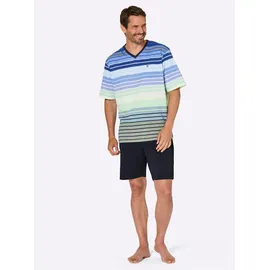 HAJO Shorty Geringelt Marine/Pistazie 48/50