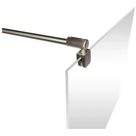 Schulte Stabilisator Für 5-8 Mm Glas, Kürzbar Und Winkelbar, Haltestange Für Glas/wand Stabilisation, Wandhalterung Für Duschwand, Edelstahloptik, Individuell Kürzbar, 200 Cm - Schulte