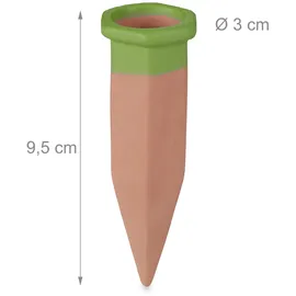 Relaxdays Tonspitzen Bewässerung 4er Set 9,5 x 3 x 3 cm