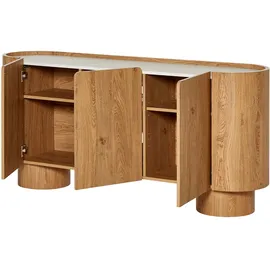 Jahnke CIRCO SB 160 Sideboard 160 cm Marmor Weiß/Montana Eiche Holzwerkstoff