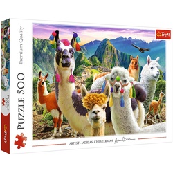Trefl Puzzle »Trefl 37383 Lamas in den Bergen 500 Teile Puzzle«, 500 Puzzleteile bunt