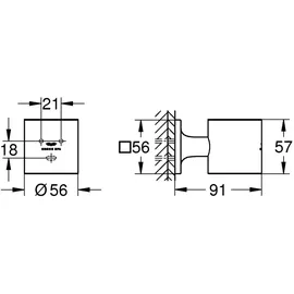 Grohe Halter Allure 40278 1 für Glas oder Seifenspender