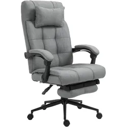 Vinsetto Bürostuhl Leinen, Schaumstoff, PVC