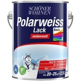 SCHÖNER WOHNEN-Farbe Mix Weißlack Polarweiß zum Mischen lassen  (Basismischfarbe 4, Seidenmatt, 2,5 l)