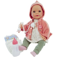 Schildkröt Puppe Lina (Trink + Näßbaby, Gr. 40 cm, Baby Puppe inkl. Kleidung, Schnuller, Windel und Flasche, mit Trink- und PIPI-Funktion) 1340147