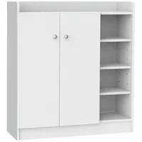 Homcom Schuhschrank mit 8 Etagen Weiß 83 x 30