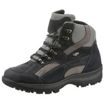 WALDLÄUFER Schnürboots WALDLÄUFER "HOLLY", Damen, Gr. 4,5 (37,5), schwarz (schwarz, beige), Nubukleder, Textil, kontrastfarbene Details, Schuhe Schnürboots, Outdoor, Trekking, Schnürschuh mit TEX-Membran, H-Weite