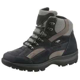 WALDLÄUFER Schnürboots WALDLÄUFER "HOLLY", Damen, Gr. 4,5 (37,5), schwarz (schwarz, beige), Nubukleder, Textil, kontrastfarbene Details, Schuhe Schnürboots, Outdoor, Trekking, Schnürschuh mit TEX-Membran, H-Weite