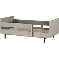 Kinderbett GERMANIA "GW-Tomino", grau (steingrau, steingrau, steingrau), B:144cm H:87cm, Betten, mitwachsendes Kinderbett