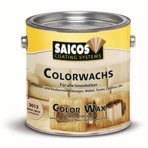 SAICOS Colorwachs, Holzwachs, birke, Hochwertige Farbe auf Naturöl-Basis für Holz im Innenbereich, 2,5 l - Dose