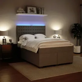 vidaXL Boxspringbett 140 x 200 cm Hellgrau
