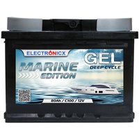 GEL Batterie 80AH Electronicx Marine Edition Boot Schiff Versorgungsbatterie 12V
