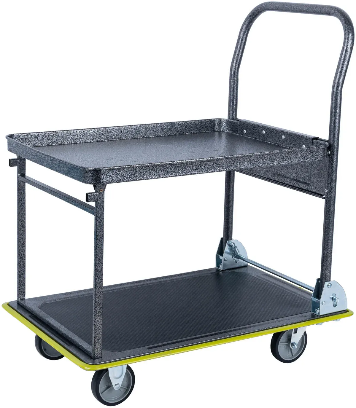 Transportwagen Plattformwagen Tischwagen 735 x 470 x 830 mm, für max. 150 kg schwarz