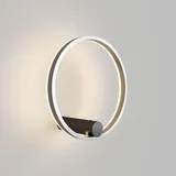 s.luce Ring Air LED Deckenleuchte Deckenlampe Wohnzimmerlampe Dimmbar, Farbe Schwarz/Aluminium