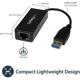 Startech USB 3.0 Adapter Schwarz