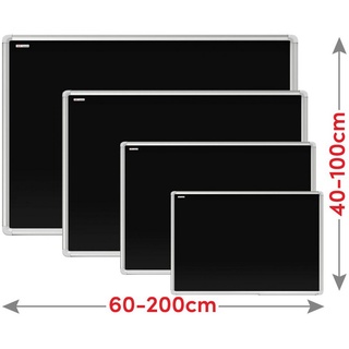 ALLboards Kreidetafel Magnetisch mit Alurahmen Premium EXPO 60x40cm Magnettafel Schwarz, Kreide