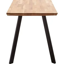 MCA living Esstisch »Zeballos, TOPSELLER!«, (1 St., Holztisch), Tischplatte aus Zerreiche, Schweizer Kante, belastbar bis 100 Kg