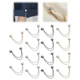 JUKOTA 15PCS Kette,multifunktionale magnetische kleidungsclips,magnetische kleidungsclips,magnetische kleidungsclips Magnetische Knopfklammern,Schal-Dornschließe,hijab magnet,hijab magnetische pins