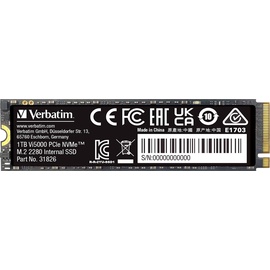Verbatim Vi5000 PCIe NVMe SSD 1TB, M.2 2280 / M-Key / PCIe 4.0 x4 (31826)