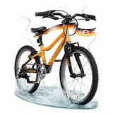 PROMETHEUS BICYCLES Kinderfahrrad 20 Zoll ab 6 Jahre Superleicht 7 Gang Fahrrad Orange Schwarz orange|SCHWARZ|orange 20"
