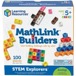 Learning Resources Bausatz mit Aufgaben MathLink-Steckwürfel, mehrfarbig