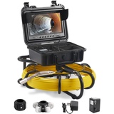 Vevor 9" Inspektionskamera Endoskop-Kamera 6Stunden Rohrinspektionskamera IP68 Für Abwasserkanäle Abwassersysteme Abflüsse