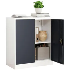 VCM Malivo Aktenschrank 2fach 80 x 40 x 180 schwarz
