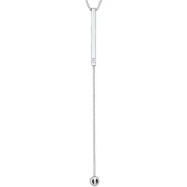 Elli Y-Kette Solitär mit Kristallen Weiß 925 Sterling Silber